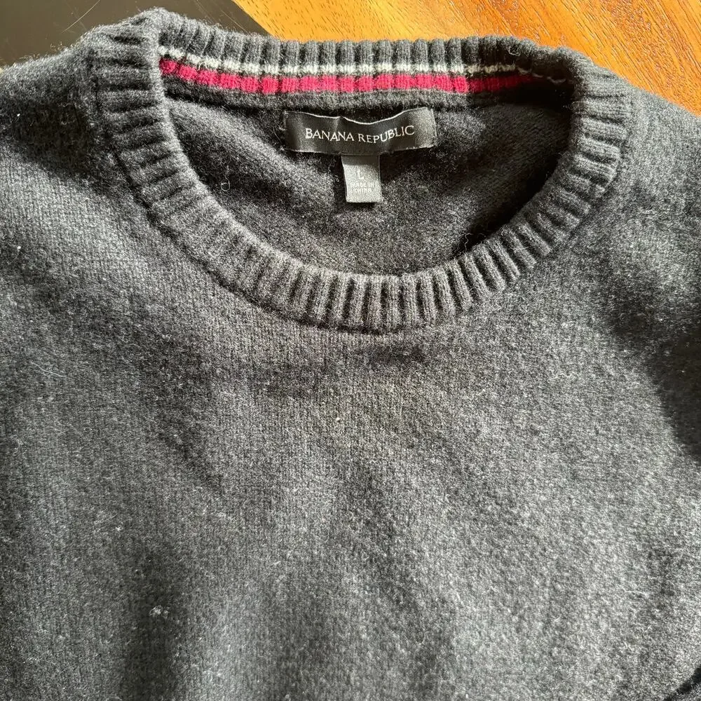 Banana Republic Men's Crewneck Sweater Merino Wool‎ L
